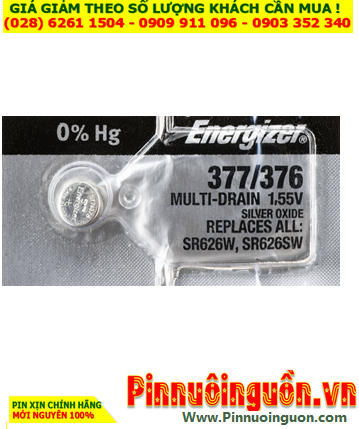 Energizer SR626SW _Pin 377; Pin đồng hồ 1.55v Silver Oxide Energizer SR626SW