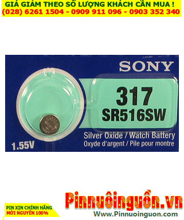 Sony SR516SW _Pin 317; Pin đồng hồ 1.55v Silver Oxide Sony SR516SW _Pin 317