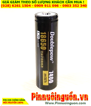 Pin sạc 18650 3.7v cho đèn Pin _Pin sạc 18650 lithium Li-ion 3.7v DoublePow 18650-7400mWh (=4600mAh)