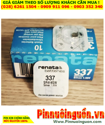 Renata 317 _Pin SR416SW, Pin đồng hồ 1.55v Silver Oxide Renata 337 _Pin SR416SW