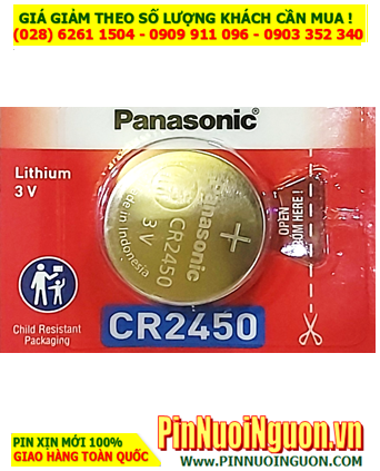 Panasonic CR2450; Pin Cân điện tử lithium 3V Panasonic CR2450 chính hãng _Made in Indonesia