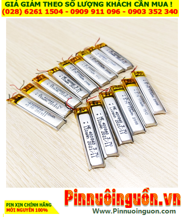 Lipo 400840 – 110mAh, Pin sạc 3.7v Lipolymer 400840 với 110mAh (4mmx8mmx40mm) /có sẳn mạch sạc