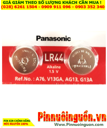 Panasonic A76 LR44 357; Pin cúc áo 1.5v Alkaline Panasonic A76 LR44 357 chính hãng