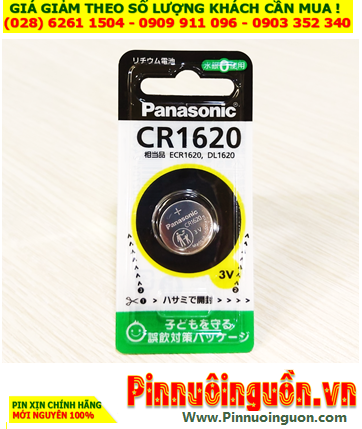 Pin Remote Ôtô 3v lithium Panasonic CR1620 thị trường Nội địa Nhật-vỉ chữ Nhật