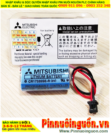 Mitsubishi CR17335SE-R; Pin nuôi nguồn Mitsubishi CR17335SE lithium 3v 2/3A 1800mAh /Xuất xứ NHẬT