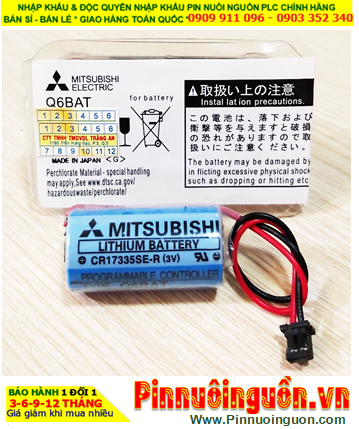 Mitsubishi Q6BAT; Pin nuôi nguồn Mitsubishi Q6BAT/CR17335SE-R lithium 3v 1800mAh chính hãng /Xuất xứ NHẬT