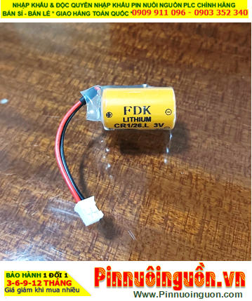 FDK CR1/2 6.L, Pin nuôi nguồn PLC FDK CR1/2 6.L lithium 3V 1000mAh chính hãng/ Xuất xứ NHẬT