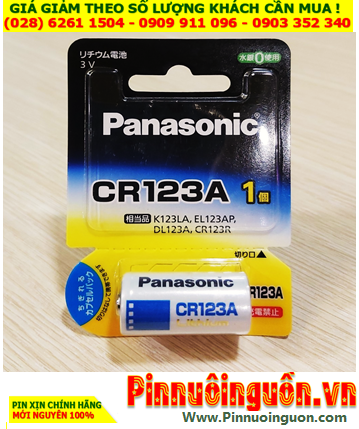 Panasonic CR123A; Pin vòng đeo cổ thú cưng Panasonic CR123A Lithium 3v (Nội địa Nhật)