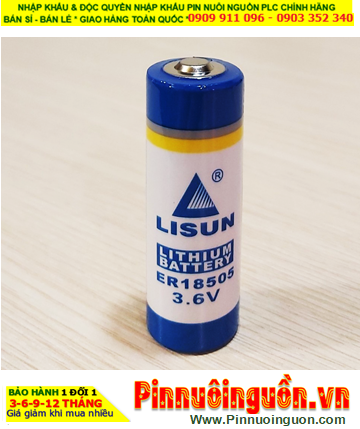 Lisun ER18505; Pin nuôi nguồn PLC LISUN ER18505 lithium 3.6v A 3600mAh chính hãng