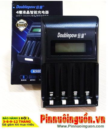 DoublePow K98B, Máy sạc pin AA, AAA DoublePow K98B (Màn hình LCD, Sạc được 2-4 pin, Tự Ngắt khi pin đầy)