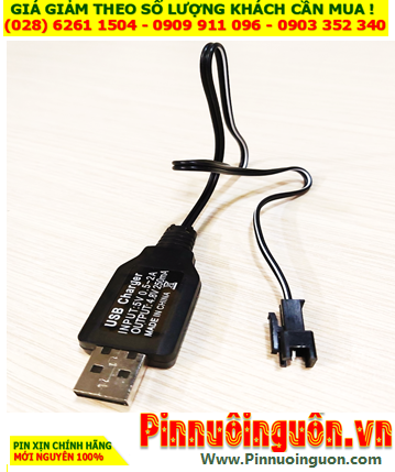 Cáp sạc SM-4.8V, Cáp sạc pin NiMh 4.8v với đầu Cáp USB 250mAh |HÀNG CÓ SẲN