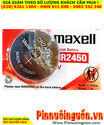 Maxell CR2450, Pin CR2450; Pin 3v lithium Maxell CR2450 chính hãng |HÀNG CÓ SẲN