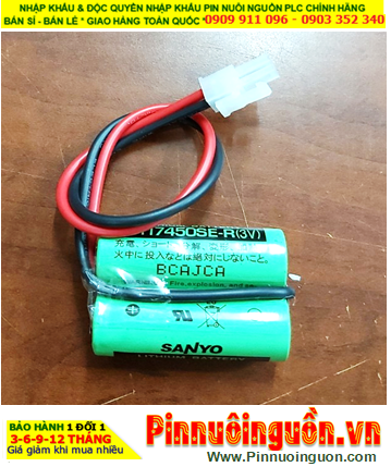 Sanyo 2CR17450SE-R Pin nuôi nguồn PLC lithium 3v 4800mAh (2 viên ghép đôi) /Xuất xứ Nhật