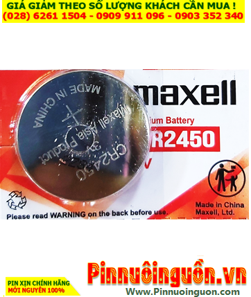 Maxell CR2450 Pin CR2450; Pin 3v lithium Maxell CR2450 chính hãng |HÀNG CÓ SẲN