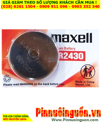 Maxell CR2430 Pin CR2430; Pin 3v lithium Maxell CR2430 chính hãng |HÀNG CÓ SẲN