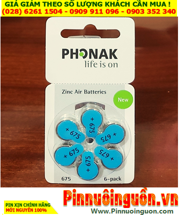 Pin máy trợ thính PHONAK PR44 _Pin 675, Pin máy điếc PHONAK PR44 /675 chính hãng _X.xứ Đức (Germany)
