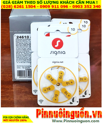 COMBO 01HỘP 10vỉ=60viên Pin máy trợ thính Signia PR536 /Pin số 10 chính hãng _Giá chỉ 789.000/Hộp 60viên