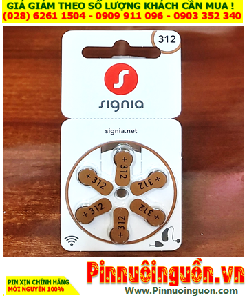 Signia PR41/312, Pin máy trợ thính Signia PR41, Pin 312 _Pin máy điếc Signia PR41/312 chính hãng /Vỉ 6viên