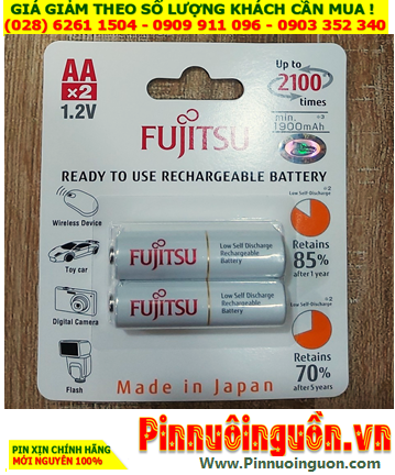 Pin máy ảnh Kỹ thuật số Pin sạc AA 1900mAh 1.2v Fujitsu HR-3UTCEX(2B) /Xuất xứ NHẬT _Vỉ 2viên