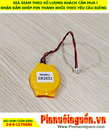 Pin CMOS CR2032; Pin COMOS 3v lithium CR2032  _loại có DÂY zắc cắm