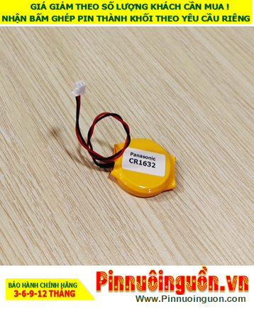 Pin CMOS CR1632, Pin nuôi nguồn CMOS Lithium 3v Panasonic CR1620 (Zắc cắm) /Xuất xứ Indonesia