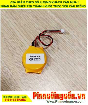 Pin CMOS CR1225; Pin nuôi nguồn CMOS máy tính Panasonic CR1225 (zắc cắm) /Xuất xứ Indonesia