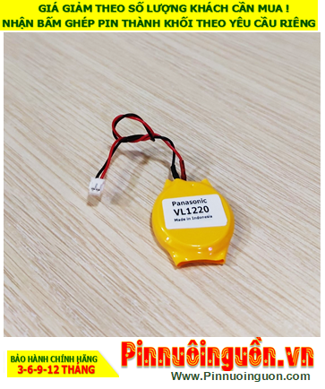 Pin CMOS VL1220, Pin nuôi nguồn CMOS lithium 3v Panasonic VL1220 (Pin sạc) /Zắc cắm