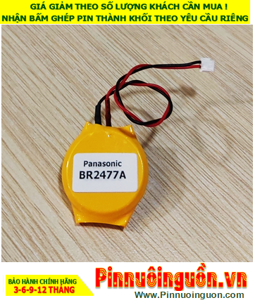 Pin CMOS BR2477A; Pin nuôi nguồn CMOS lithium 3v Panasonic BR2477A (Dây Zắc CẮM) /X.xứ Indonesia