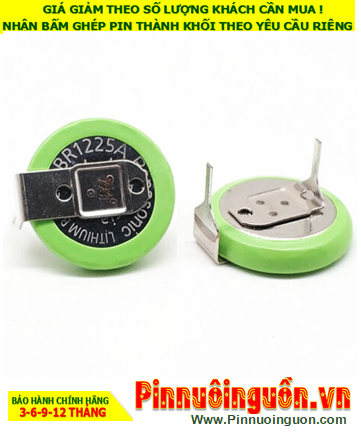 Pin CMOS BR1225A, Pin CMOS 3v lithium Panasonic BR1225A /chịu nhiệt đến 125°C /chân thép)