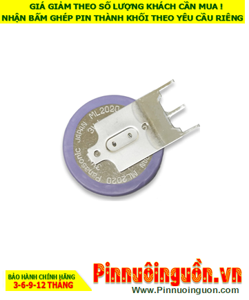 Pin CMOS ML2020/G1AN; Pin sạc 3v lithium CMOS Panasonic ML2020/H1CN /Xuất xứ Indonesia