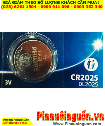 Philips CR2025/DL2025, Pin 3v lithium Philips CR2025 - Pin DL2025 chính hãng