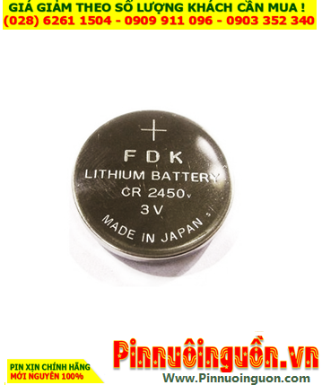 Pin CR2450 _Pin FDK CR2450; Pin 3v lithium Sanyo FDK CR2450 chính hãng