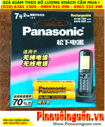 Panasonic BK-4LDAW; Pin sạc AAA 1.2v Panasonic BK-4LDAW AAA650mAh Cordless DECT /Loại Vỉ 2viên