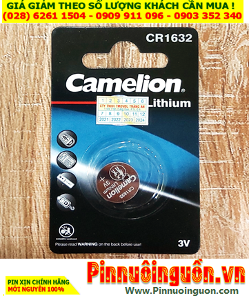 Camelion CR1632; Pin đồng xu 3v lithium Camelion CR1632 chính hãng /Loại Vỉ 1viên
