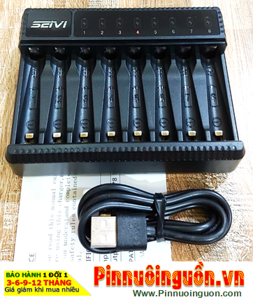 SEIVI A-WG0120A Máy sạc 8 Pin SEIVI A-WG0120A cổng sạc USB (8 khe-sạc mỗi lần từ 1 đến 8 pin AA, AAA NiMh)