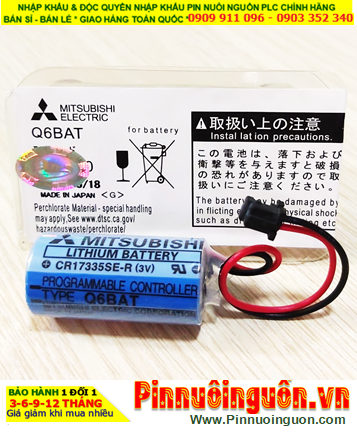 Mitsubishi Q6BAT; Pin nuôi nguồn Mitsubishi Q6BAT lithium 3v 2/3A 1800mAh _Xuất xứ Nhật