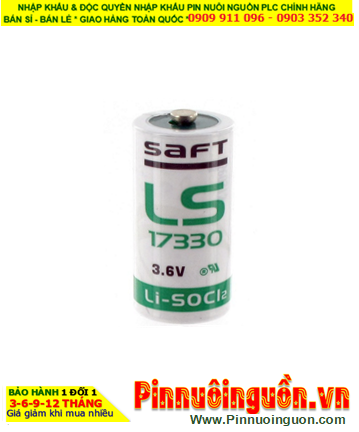 Saft LS17330 _Pin nuôi nguồn PLC Saft LS17330 lithium 3.6v 2/3A 1800mAh _Xuất xứ ANH (UK)