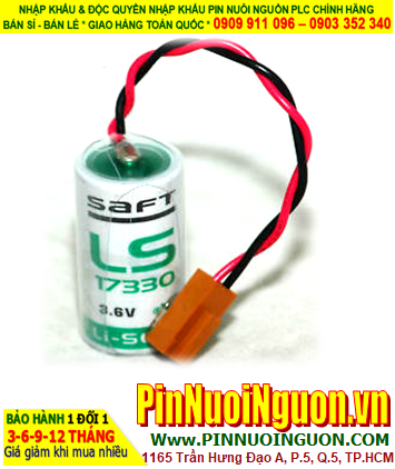 Saft LS17330 (Zắc NÂU) _Pin nuôi nguồn PLC Saft LS17330 lithium 3.6v 2/3A 1800mAh _Xuất xứ ANH (UK)