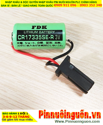 FDK CR17335SE-R; Pin nuôi nguồn PLC FDK CR17335SE-R lithium 3v 2/3A 1800mAh _Made in Japan