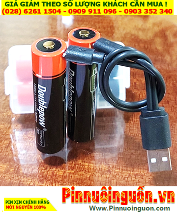 DoublePow USB2600mAh, Pin sạc 3.7v DoublePow 18650-USB 2600mAh cổng sạc USB /Hộp 2viên kèm Cáp sạc