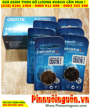 COMBO 1HỘP 6vỉ Pin Renata CR2477 lithium 3.0v (Thụy Sỹ) _Giá chỉ 689.000đ/HỘP