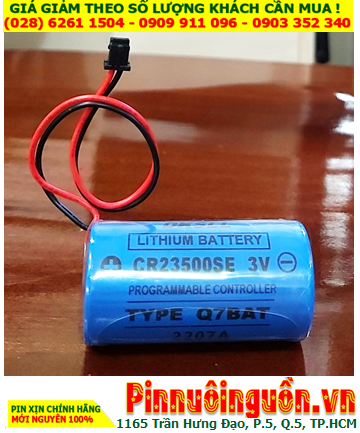 Pin Q7BAT _CR23500SE; Pin nuôi nguồn PLC Q7BAT CR23500SE lithium 3v 5000mAh chính hãng