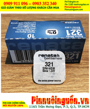 Renata 321 _Pin SR616SW; Pin đồng hồ 1.55v Silver Oxide Renata 321 _Pin SR616SW