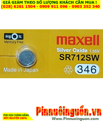 Maxell SR712SW _Pin 346; Pin đồng hồ 1.55v Silver Oxide Maxell SR712SW _Pn 346