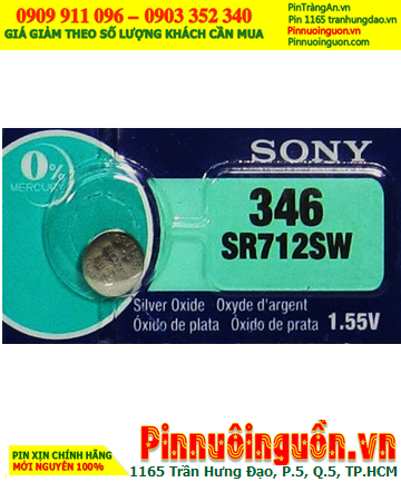 Sony SR712SW _Pin 346; Pin đồng hồ 1.55v Silver Oxide Sony SR712SW _Pin 364
