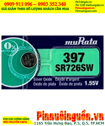 MuRata SR726SW _Pin 397; Pin đồng hồ 1.55v Silver Oxide MuRata SR726SW _Pin 397