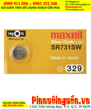Maxell SR731SW _Pin 329; Pin đồng hồ 1.55v Silver Oxide Maxell SR731SW _Pin 329
