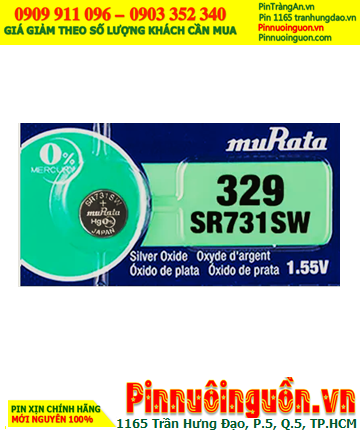 MuRata SR731SW _Pin 329; Pin đồng hồ 1.55v Silver Oxide MuRata SR731SW _Pin 329