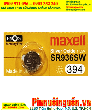 Maxell SR936SW _Pin 394; Pin đồng hồ 1.55v Silver Oxide Maxell SR936SW _Pin 394
