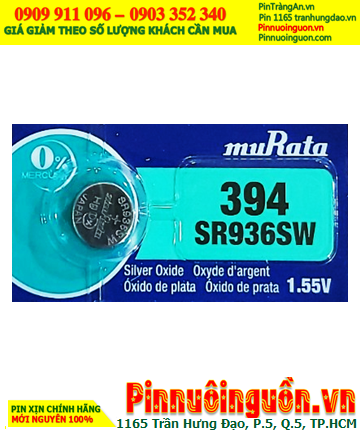 MuRata SR936SW _Pin 394; Pin đồng hồ 1.55v Silver Oxide MuRata SR936SW _Pin 394